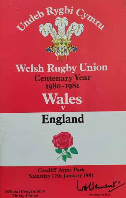 Wales v England (1981, 17th Jan)